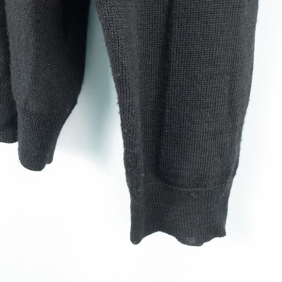 Calvin Klein Merino Wool Acrylic Striped V Neck Sweater Mens Medium Black Multi - Picture 10 of 15